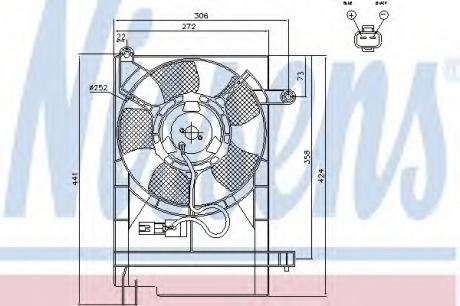 85062 NISSENS - Вентилятор радиатора CHEVROLET AVEO 1.5 ( ) (Фото 1)