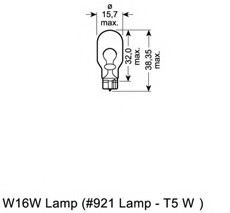 921-02B OSRAM - Лампа накаливания W16W12V 16W W 2,1X9,5d ORIGINAL LINE (blister 2 шт) (Фото 1)