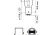 12499B2 PHILIPS - Лампа накаливания P21/5W12V 21/5W BAY15d (blister 2шт) ( ) (Фото 2)