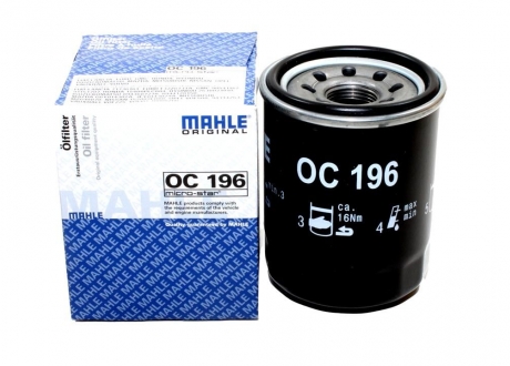 OC196 MAHLE / KNECHT - Фильтр масляный двигателя Great Wall Voleex C30 (Фото 1)