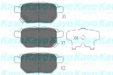 KBP-9025 KAVO - Тормозные колодки дисковые задние (Фото 1)