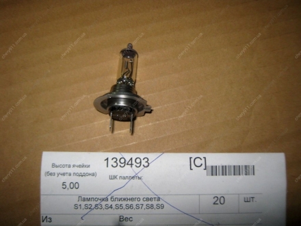 XBCS0070A MG - Лампочка фары противотуманной 550, 6 (Фото 1)