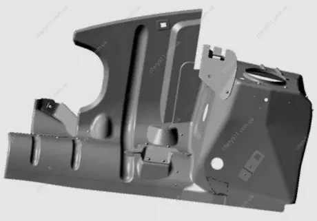 Панель бризковика лонжерона переднього правий Chery Jaggi Aftermarket S21-8403040-DY (фото 1)