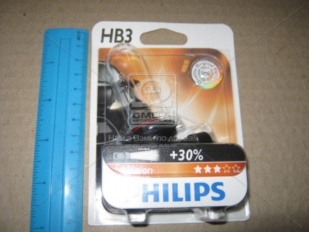 9005PRB1 PHILIPS - Лампа накаливания HB3 12V 50W P20d  Vision +30 1шт blister ( ) (Фото 1)