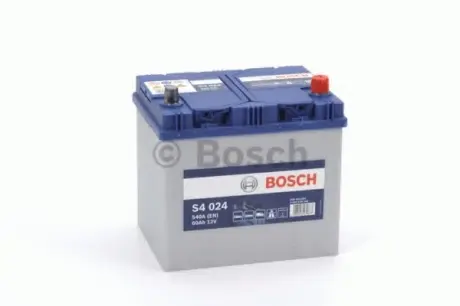 Акумулятор 60Ah-12v (S4024) (232x173x225),R,EN540 Азія BOSCH 0092S40240