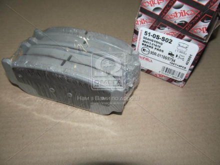 51-0S-S02 ASHIKA - Комплект тормозных колодок, дисковый тормоз ( ) (Фото 1)