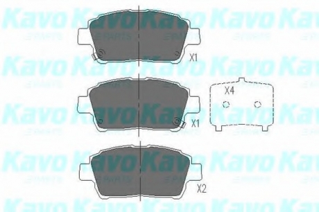 KBP-9009 KAVO - Тормозные колодки дисковые (Фото 1)