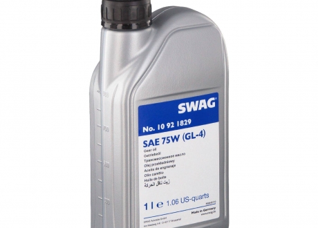 10921829 SWAG - Трансмиссионное масло (GL-4) (желтое) 1L (Фото 1)