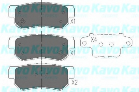 KBP-3005 KAVO - Тормозные колодки дисковые (Фото 1)