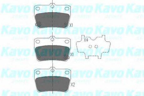 KBP-9068 KAVO - Тормозные колодки дисковые (Фото 1)