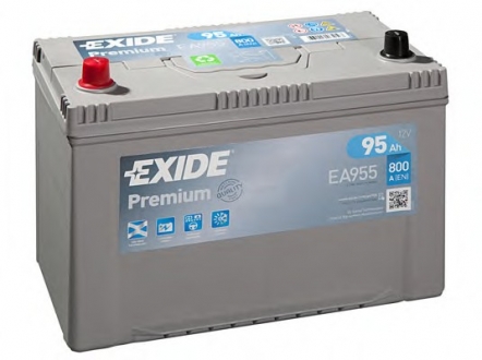 EA955 EXIDE - Аккумулятор   95Ah-12v  PREMIUM (302х171х222),L,EN800 (Фото 1)