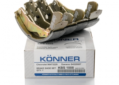 KBS-1008 KONNER - Колодки тормозные барабанные задние (Фото 1)