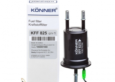 KFF-825 KONNER - Фильтр очистки топлива бензиновый корпусный (без провода) (Фото 1)