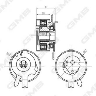 Ролик ремня ГРМ натяжний Chery M11 GMB 473H-1007060