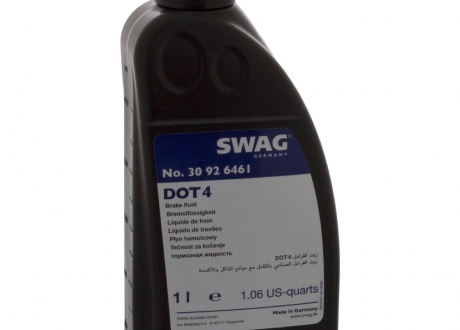 30926461 SWAG - Тормозная жидкость DOT 4,1L (Фото 1)