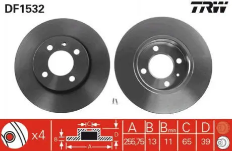 Диск тормозной передний Chery Amulet TRW A11-6GN3501075