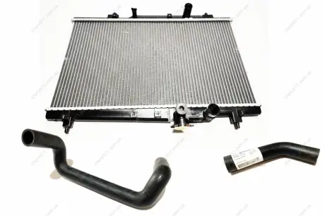 Радиатор охлаждения с патрубками Geely MK/MK2 KIMIKO 1602041180-01-KM-1016003339-UNI-1602200180-UNI