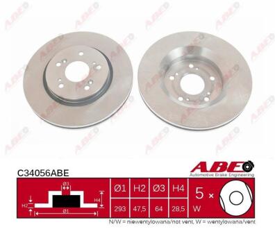 Диск гальмівний перед Great Wall HAVAL H6 ABE 3501011XKZ16A