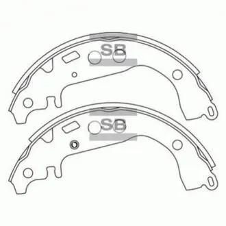 Колодки тормозные задние Great Wall Haval M2 (барабан) Hi-Q Hi-Q (SANGSIN) 9101082