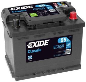 Аккумулятор 55Ah-12v CLASSIC (242х175х190), R, EN460 EXIDE EC550