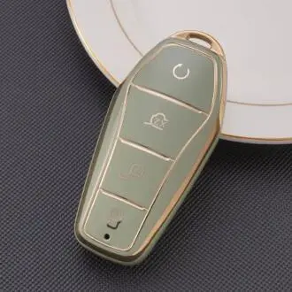Чехол для ключа силиконовый, зеленый, BYD Yuan Plus/Atto 3, Song Plus Champion GoodWay CaseBYDASGREEN