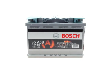 Акумулятор 71 AGM 6CT-70 ЕВРО (S5A080) BOSCH 0092S5A080