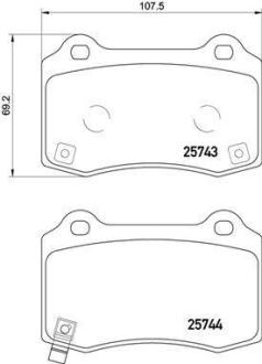 Колодки тормозные задние (система) Tesla Model X TEXTAR BREMBO 1068331-00-C