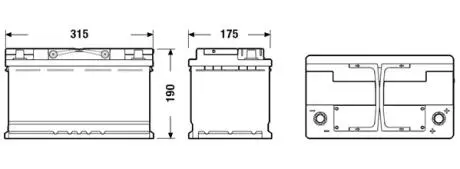 80 AGM 6СТ-80 Евро EXIDE EK800