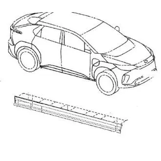 Накладка (расширитель)порога R BZ4X Toyota 758500R040