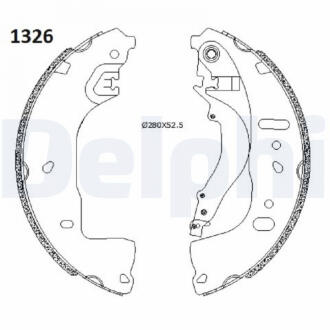 Колодки тормозные, барабанные Volkswagen ID.4 Delphi 1EA698525G