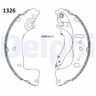 Колодки тормозные, барабанные Volkswagen ID.4 Delphi 1EA698525G