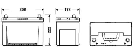 Акумулятор 95Ah-12v PREMIUM (302х171х222), R, EN800 Азія EXIDE EA954