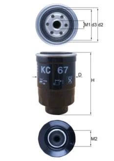 Фільтр паливний Nissan MAHLE MAHLE / KNECHT KC 67
